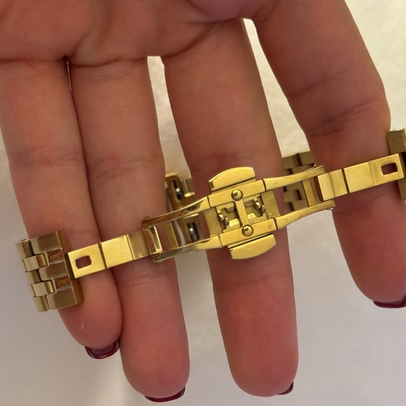 Hexter & Baines Gold Rectangular Face Watch - Picture 6 of 9